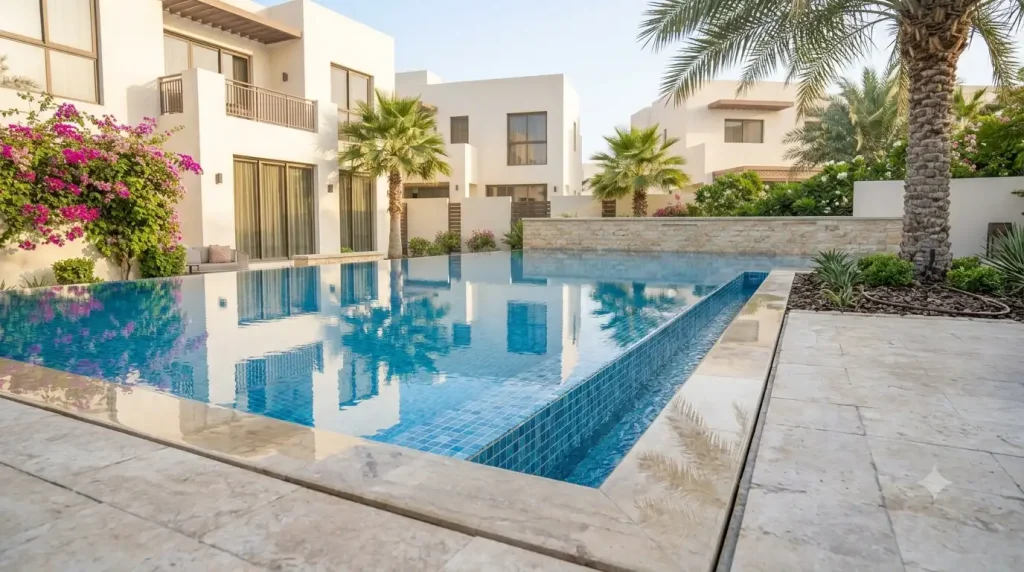 Custom concrete swimming pool construction in Dubai by MasterMaint
