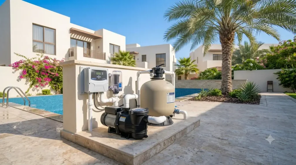 Swimming pool equipment and filtration systems in Dubai by MasterMaint