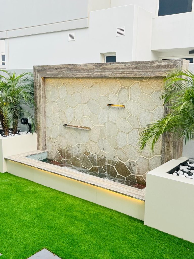 Professional outdoor lighting services in Dubai featuring landscape lighting, garden lights, pathway illumination, and modern exterior lighting design.