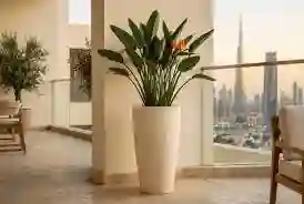 GRC planter with a stone-like finish in Dubai