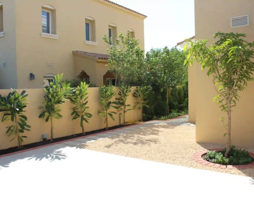 Landscape Design 22 Built-in outdoor BBQ station in a Dubai villa garden designed by MasterMaint
