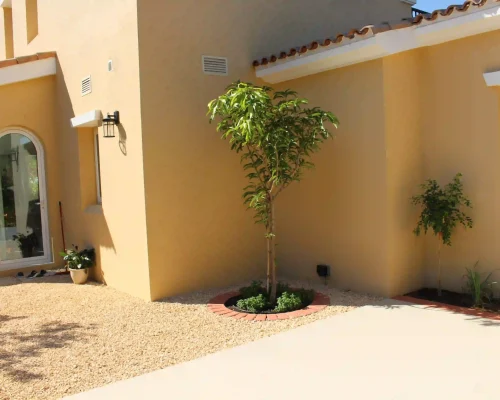Landscape Design 17 Shaded pergola and outdoor lounge area in a Dubai villa landscape design
